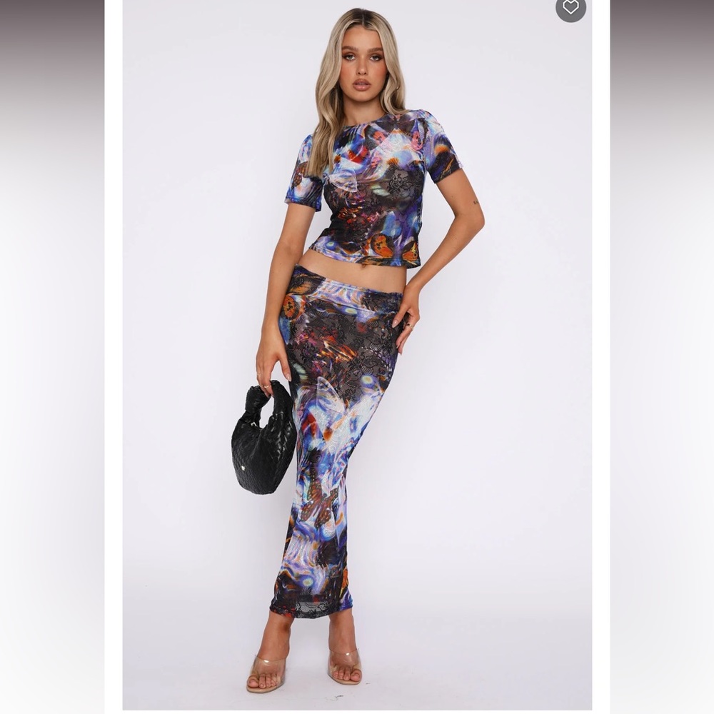 White Fox Boutique top and skirt set